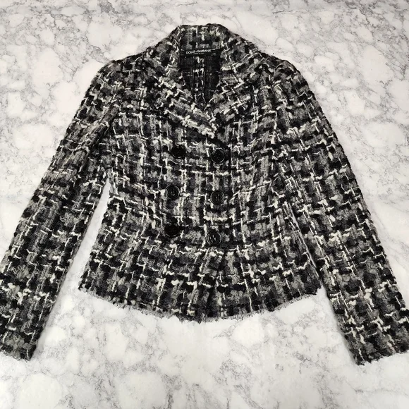 Dolce & Gabbana Monochrome Tweed Set - Picture 3 of 16